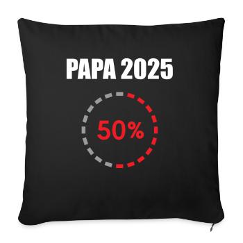 Dad 2025 Gift Men Men Father Pregnant - Sofa pillowcase 17,3'' x 17,3'' (45 x 45 cm) - black - Front
