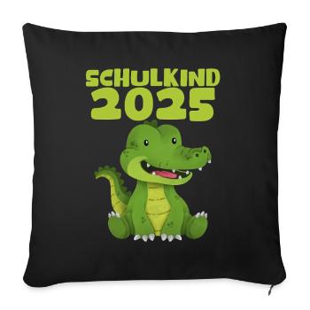 Écolier 2025 Inscription des jeunes filles à l’école 2025 Décoration - Housse de coussin décorative 45 x 45 cm - noir - Devant