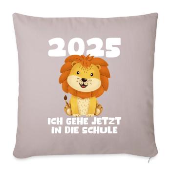 Écolier 2025 Inscription des jeunes filles à l’école 2025 Décoration - Housse de coussin décorative 45 x 45 cm - taupe clair - Devant