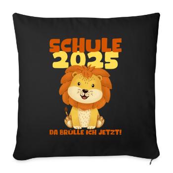 Écolier 2025 Inscription des jeunes filles à l’école 2025 Décoration - Housse de coussin décorative 45 x 45 cm - noir - Devant