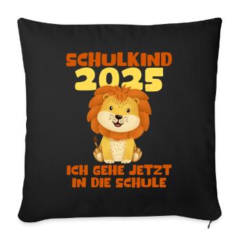Écolier 2025 Inscription des jeunes filles à l’école 2025 Décoration - Housse de coussin décorative 45 x 45 cm - noir - Devant