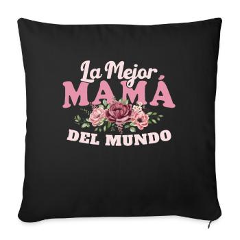The World's Best Mom Mother's Day Gift - Sofa pillowcase 17,3'' x 17,3'' (45 x 45 cm) - black - Front