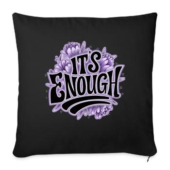 Assez : des motifs floraux expressifs en plein milieu - Housse de coussin décorative 45 x 45 cm - noir - Devant
