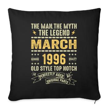 Mars 1996 Jubilé 1996 - Légendes Mars 1996 - Housse de coussin décorative 45 x 45 cm - noir - Devant