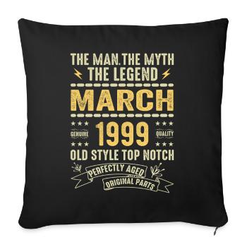 March 1999 Jubilee 1999 - Legends March 1999 - Sofa pillowcase 17,3'' x 17,3'' (45 x 45 cm) - black - Front