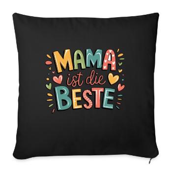 Mom is the best - heartfelt message for - Sofa pillowcase 17,3'' x 17,3'' (45 x 45 cm) - black - Front