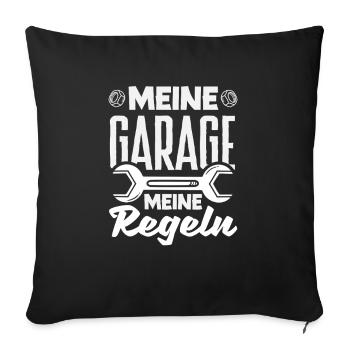 My Garage My Rules - Sofa pillowcase 17,3'' x 17,3'' (45 x 45 cm) - black - Front