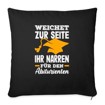 Move to the side, you fools for the high school graduate - Sofa pillowcase 17,3'' x 17,3'' (45 x 45 cm) - black - Front