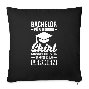 Bachelor pour cette grande expérience d’apprentissage - Housse de coussin décorative 45 x 45 cm - noir - Devant