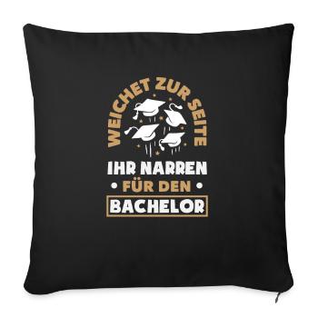Mettez-vous sur le côté, imbéciles pour le Bachelor - Housse de coussin décorative 45 x 45 cm - noir - Devant