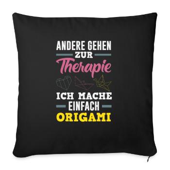 Others go to therapy, I - Sofa pillowcase 17,3'' x 17,3'' (45 x 45 cm) - black - Front