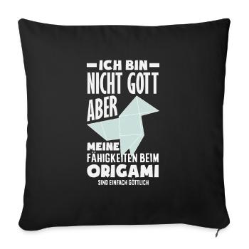 Origami Abilities Simply Divine - Sofa pillowcase 17,3'' x 17,3'' (45 x 45 cm) - black - Front