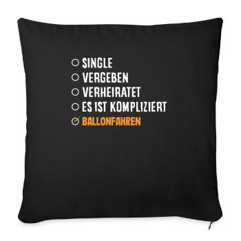 Ballooning Single Taken Married - Sofa pillowcase 17,3'' x 17,3'' (45 x 45 cm) - black - Front