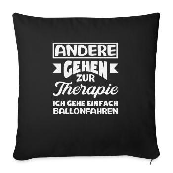 Others go to therapy I just go - Sofa pillowcase 17,3'' x 17,3'' (45 x 45 cm) - black - Front