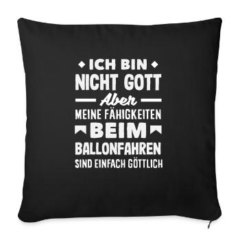 I am not God, but my abilities in - Sofa pillowcase 17,3'' x 17,3'' (45 x 45 cm) - black - Front