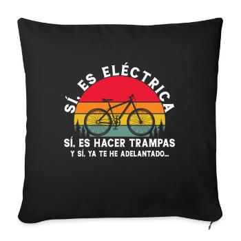VTT Hommes Vélo Vélo Cadeaux - Housse de coussin décorative 45 x 45 cm - noir - Devant