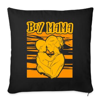 Boy Mama - Sofa pillowcase 17,3'' x 17,3'' (45 x 45 cm) - black - Front