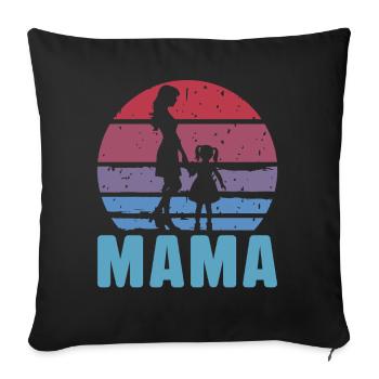 Mama - Sofa pillowcase 17,3'' x 17,3'' (45 x 45 cm) - black - Front