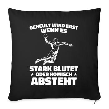 Amateurs de handball Joueurs de sport de handball - Housse de coussin décorative 45 x 45 cm - noir - Devant