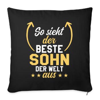 Meilleur fils - Housse de coussin décorative 45 x 45 cm - noir - Devant
