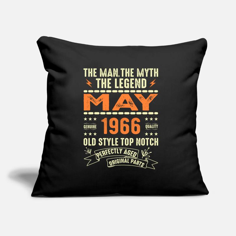 Anniversaire Mai 1966 - Mai 1966 Housse de coussin décorative 45 x 45 cm