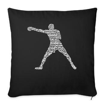 Boxing Colorful Boxing Typography Men Boys Boxers - Sofa pillowcase 17,3'' x 17,3'' (45 x 45 cm) - black - Front