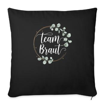 Team Bride Bridesmaids Eucalyptus Bachelor Party Wedding - Sofa pillowcase 17,3'' x 17,3'' (45 x 45 cm) - black - Front