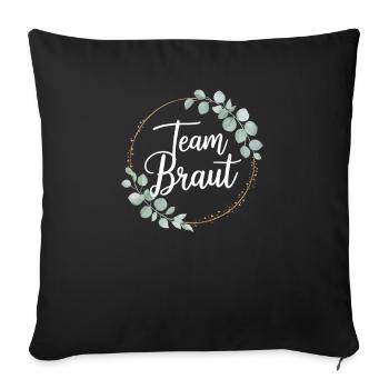 Team Bride Bridesmaids Eucalyptus Bachelor Party Wedding - Sofa pillowcase 17,3'' x 17,3'' (45 x 45 cm) - black - Front
