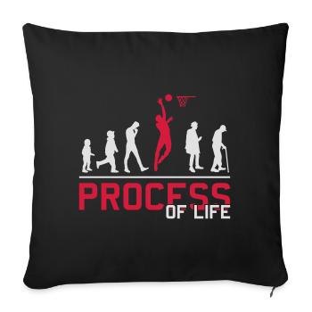 Basketball Prozess des Lebens Basketball - Sofakissenbezug 45 x 45 cm - Schwarz - Vorne