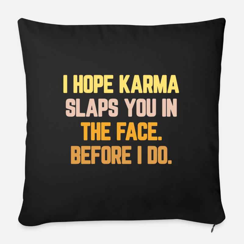 Karma - Housse de coussin décorative 45 x 45 cm - noir