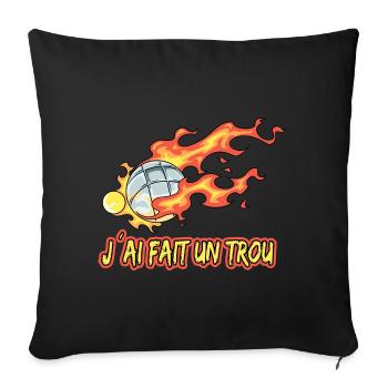 Petanque Petanque Geschenke für einen Petanque - Sofakissenbezug 45 x 45 cm - Schwarz - Vorne