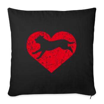 Rottweiler - Sofa pillowcase 17,3'' x 17,3'' (45 x 45 cm) - black - Front