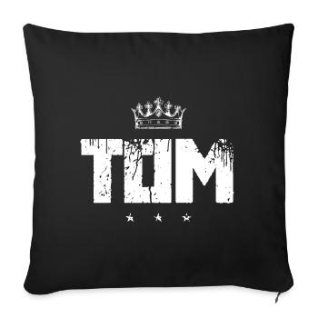 Tom - Sofa pillowcase 17,3'' x 17,3'' (45 x 45 cm) - black - Front