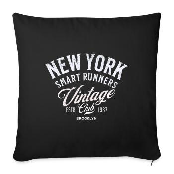 New York smart runners vintage club - Housse de coussin décorative 45 x 45 cm - noir - Devant