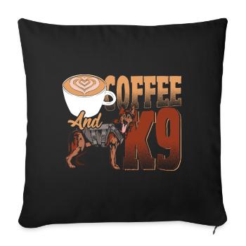 Police Military Police Dog Unit Coffee 's - Sofa pillowcase 17,3'' x 17,3'' (45 x 45 cm) - black - Front