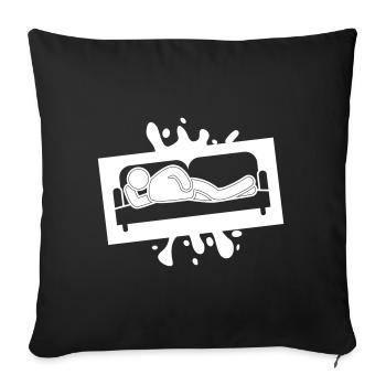 Canapé Canapé Fatigué Icon - Housse de coussin décorative 45 x 45 cm - noir - Devant