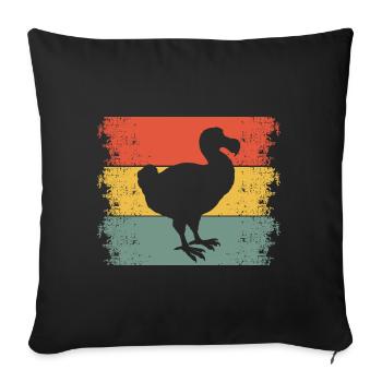 Dodo Vintage Retro - Sofakissenbezug 45 x 45 cm - Schwarz - Vorne