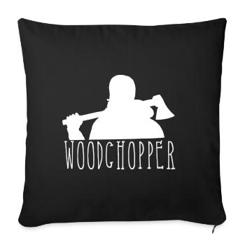 Lumberjack Woodchopper Design Tree Feller - Sofa pillowcase 17,3'' x 17,3'' (45 x 45 cm) - black - Front