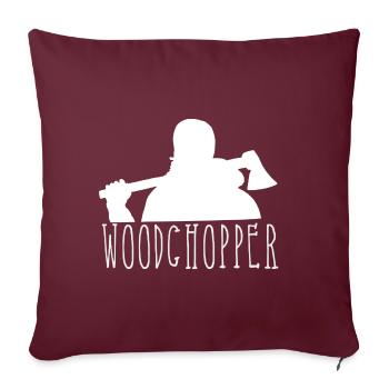 Holzfäller Woodchopper Design Baumfäller - Sofakissenbezug 45 x 45 cm - Burgunderrot - Vorne