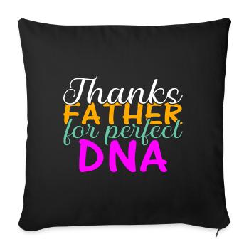 Drôle de forme de cadeau de fête des pères pour le fils et la fille - Housse de coussin décorative 45 x 45 cm - noir - Devant