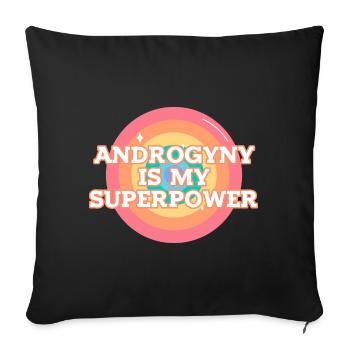 Androgynous LGBTQI Queer Tomboy Nonbinary - Sofa pillowcase 17,3'' x 17,3'' (45 x 45 cm) - black - Front