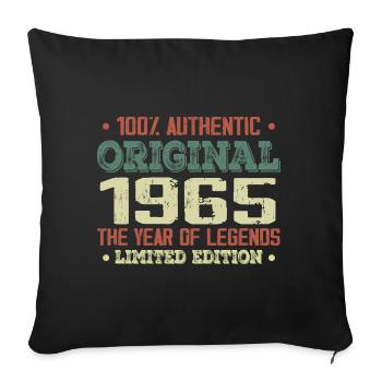 Légende Depuis 1965 Né en 1965 - 59e Anniversaire - Housse de coussin décorative 45 x 45 cm - noir - Devant