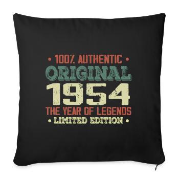 Legend since 1954 Born in 1954 - 70th Birthday - Sofa pillowcase 17,3'' x 17,3'' (45 x 45 cm) - black - Front