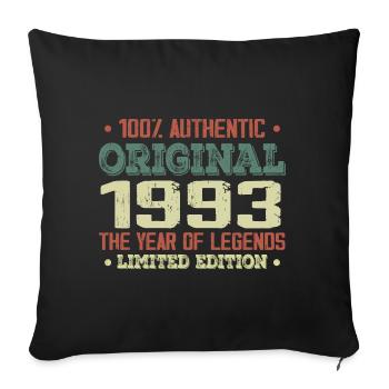 Légende Depuis 1993 Né en 1993 - 31e Anniversaire - Housse de coussin décorative 45 x 45 cm - noir - Devant