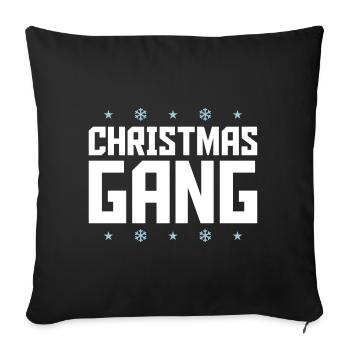 Christmas gang crew fête noël - Housse de coussin décorative 45 x 45 cm - noir - Devant