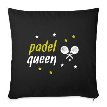 The Padel Tennis Queen - Sofa pillowcase 17,3'' x 17,3'' (45 x 45 cm) - black - Front