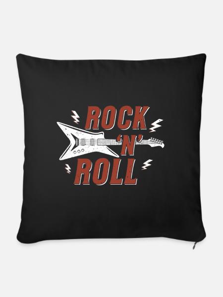 Rock n roll Graphic - Sofa pillowcase 17,3'' x 17,3'' (45 x 45 cm) - black