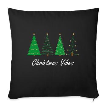 Tannenbaum Tanne Weihnachten Feier Geschenk Freund - Sofakissenbezug 45 x 45 cm - Schwarz - Vorne
