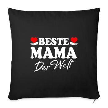 Best Mom in the World Mother's Day Mom Mommy supermama - Sofa pillowcase 17,3'' x 17,3'' (45 x 45 cm) - black - Front