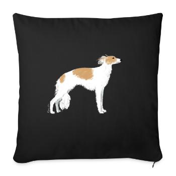de soie - Housse de coussin décorative 45 x 45 cm - noir - Devant